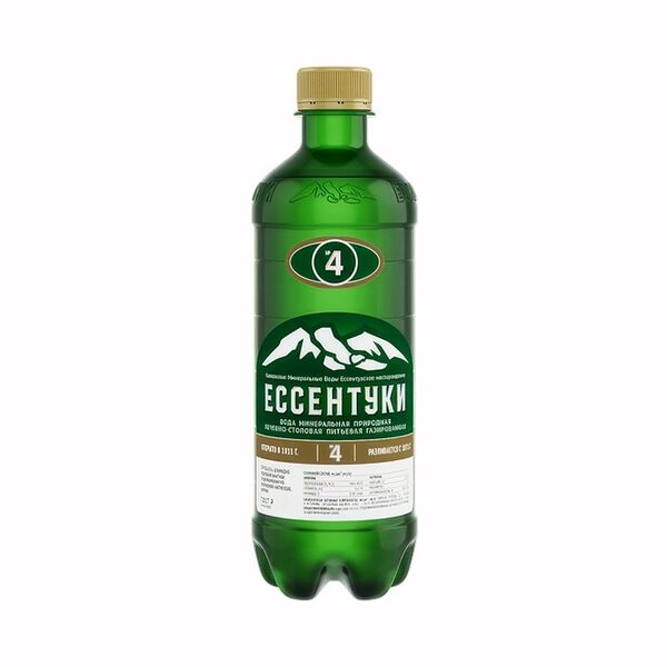 Вода минеральная Ессентуки №4 минерально-лечебная газированная 500 мл
