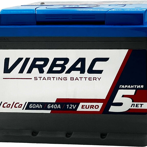 Аккумулятор VIRBAC 60 Ач 640 А прямая полярность