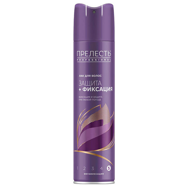 Лак для волос Прелесть Professional Защита для волос мегафиксация 225 мл