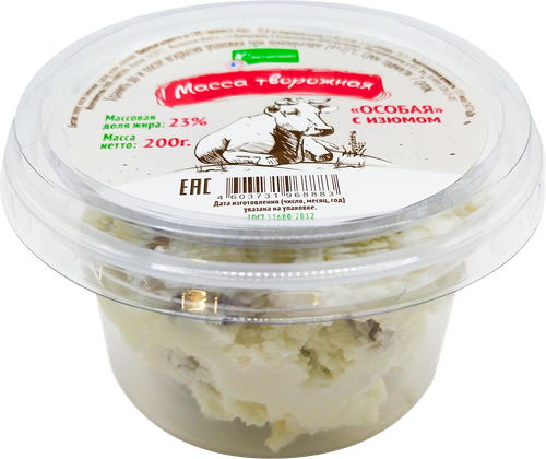 

Масса творожная Константиново Особая с изюмом 23% 200 г