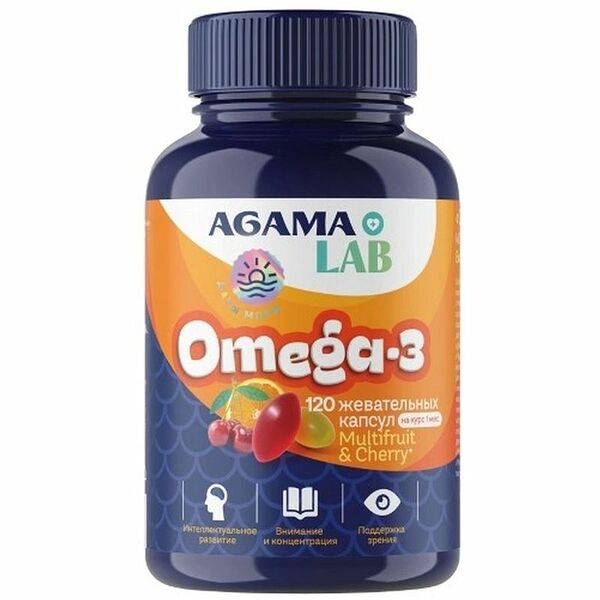 Бад Agama Lab Омега-3 Мультифрукт 700мг 120шт