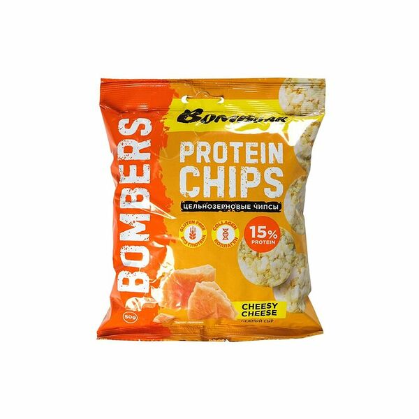 Протеиновые чипсы BombBar цельнозерновые нежный сыр 50 г