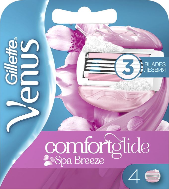 

Кассеты для бритья Venus Spa Breeze 3 лезвия 4 шт