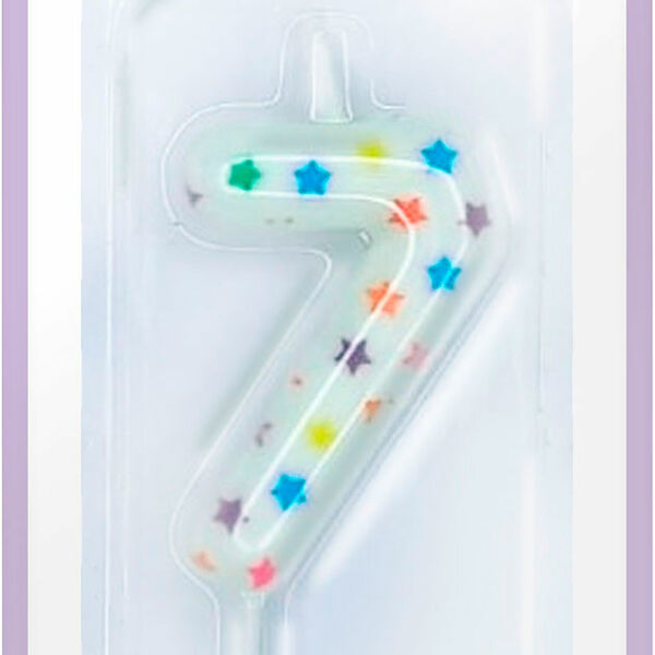 Свеча-цифра 7 Пакетико Happy Birthday