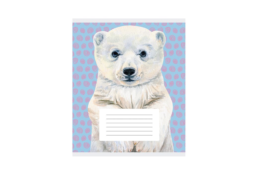 

Тетрадь школьная Listoff Зверята А5 24 листа в клетку на скрепке в ассортименте