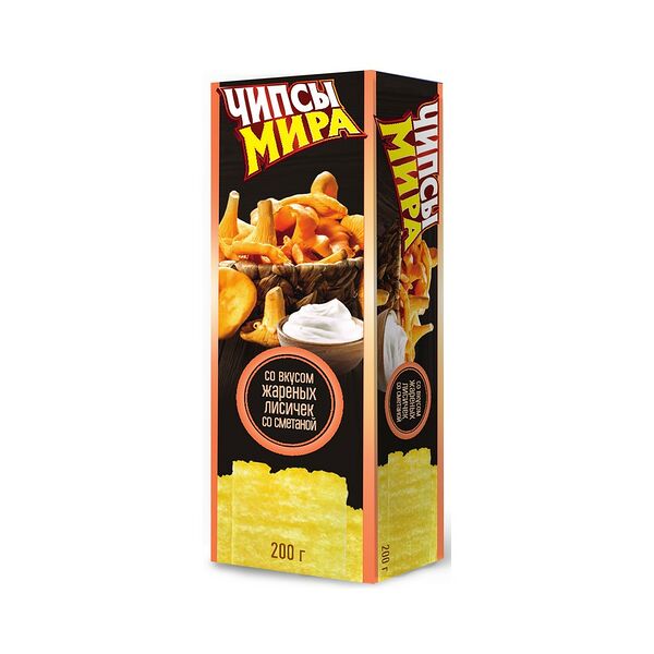 Чипсы Мира со вкусом жареных лисичек со сметаной 200г