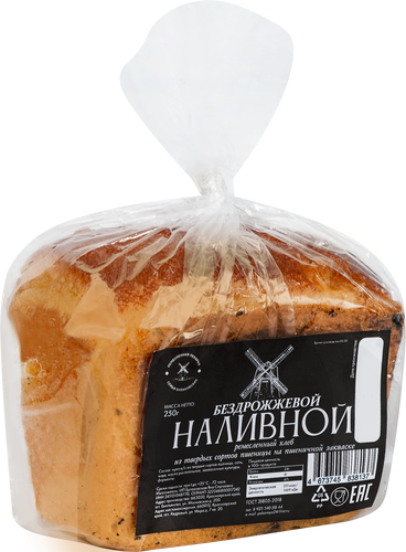 

Хлеб ИП Булаховская Наливной из твердых сортов пшеницы на пшеничной закваске 250 г