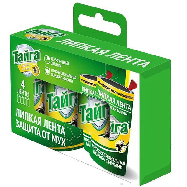 Липкая лента защита от мух в коробочке 4 ед. 48 шт/кор