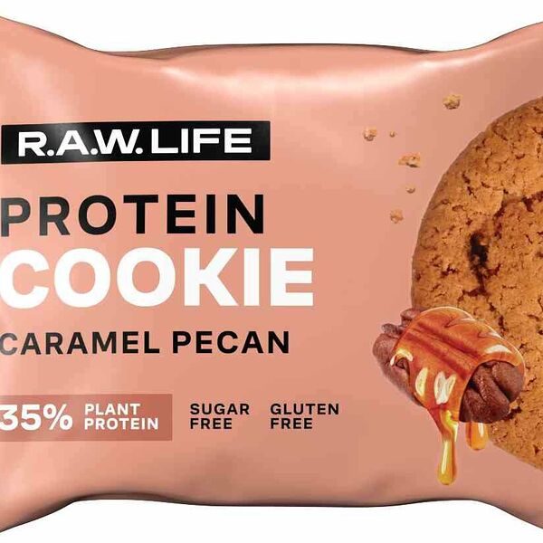 Печенье протеиновое R.A.W.Life Protein Cookie Карамельный пекан (без сахара) 50 г