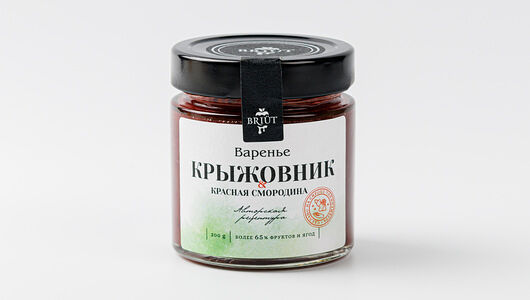 Варенье из крыжовника с красной смородиной на сиропе из топинамбура, 200 г