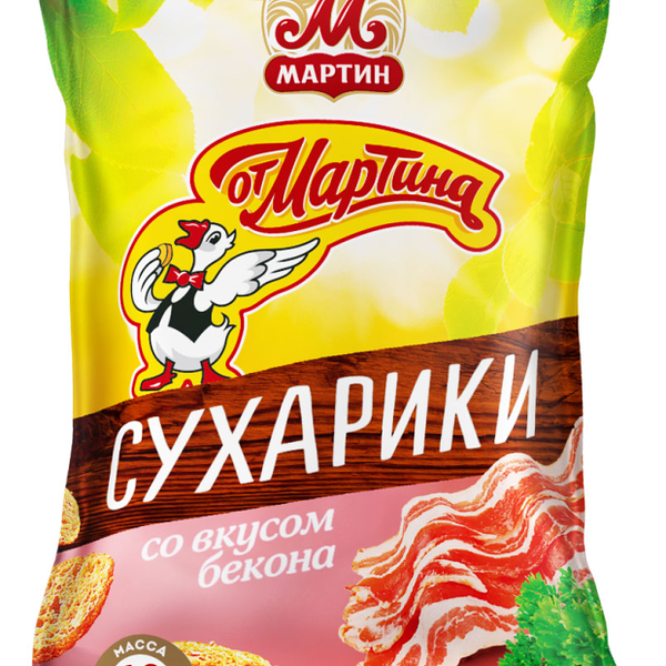 Сухарики От Мартина со вкусом бекона, 60г