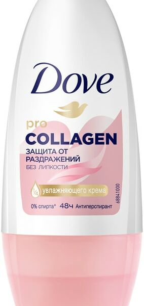 Антиперспирант Dove защита от раздражений без липкости с Pro-collagen комплекс 50мл