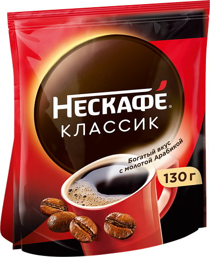Кофе растворимый Нескафе Classic пакет 130 г