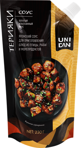 

Соус Uni Dan Для вторых блюд Терияки, дой-пак, 230 г
