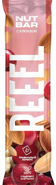 Батончик Reeel орехово-ягодный Клюква 30г