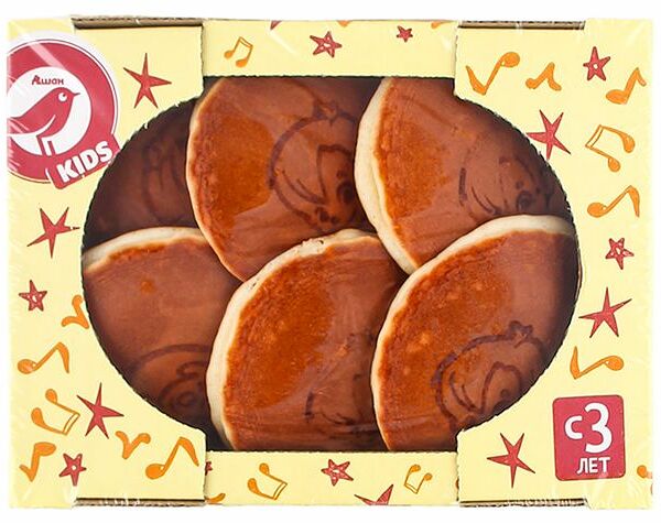 Печенье бисквитное АШАН Красная птица со вкусом сгущенки 240 г