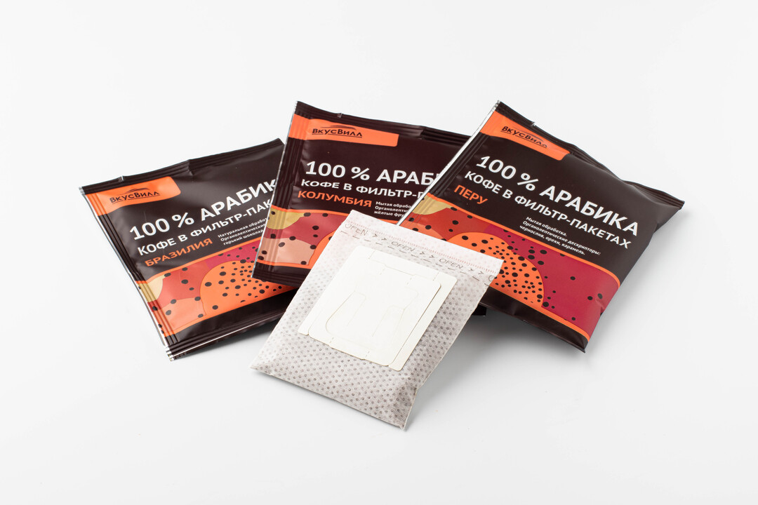 

Кофе ВкусВилл в фильтр-пакетах 100% Арабика 6 шт, 66 г