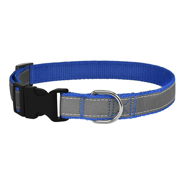 Ошейник для собак Tappi Юнлан со светоотражающей лентой синий 50 см