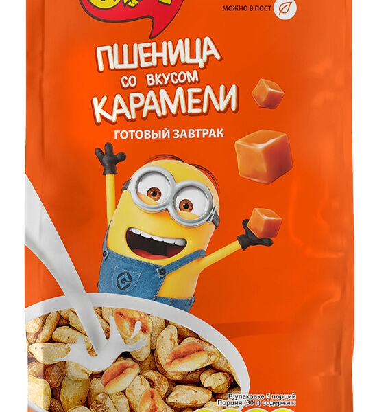 Готовый завтрак ОГО! Воздушная пшеница со вкусом карамели 150г