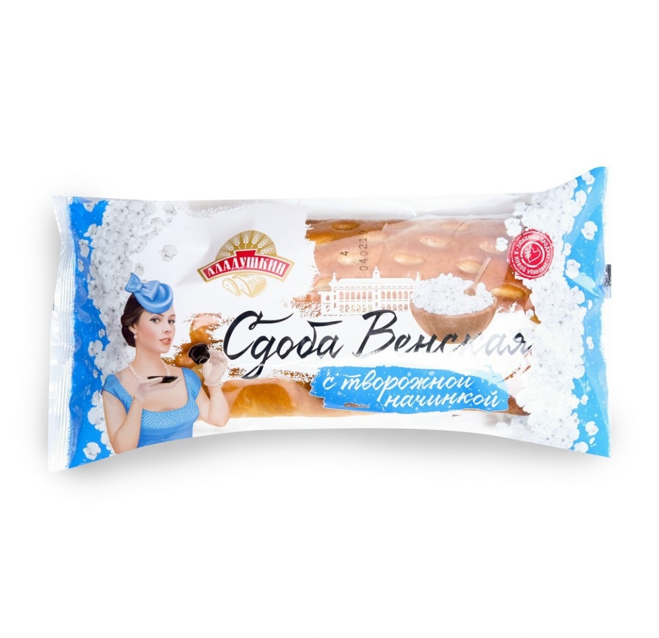 

Сдоба "Венская" с творожной начинкой "Аладушкин" 180 г, Россия