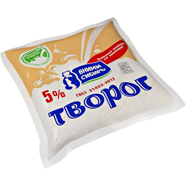 Творог Вними-Сибирь рассыпчатый, 5%