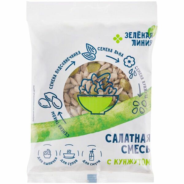 Смесь салатная с кунжутом Зелёная Линия 80 г
