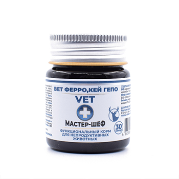 

Добавка Мастер шеф функциональная для поддержания печени непродуктивных животных 30 капсул Россия