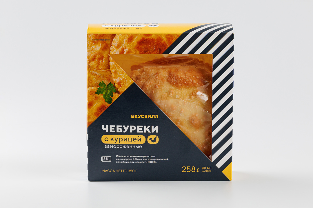 

Чебуреки с курицей, заморозка Продукт замороженный 350 г