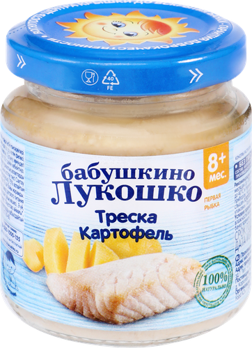 

Пюре Бабушкино Лукошко Треска-картофель 100 г