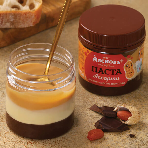 Паста Ассорти арахис молоко шоколад МясновЪ Буфет от КуулКлевер 150 г