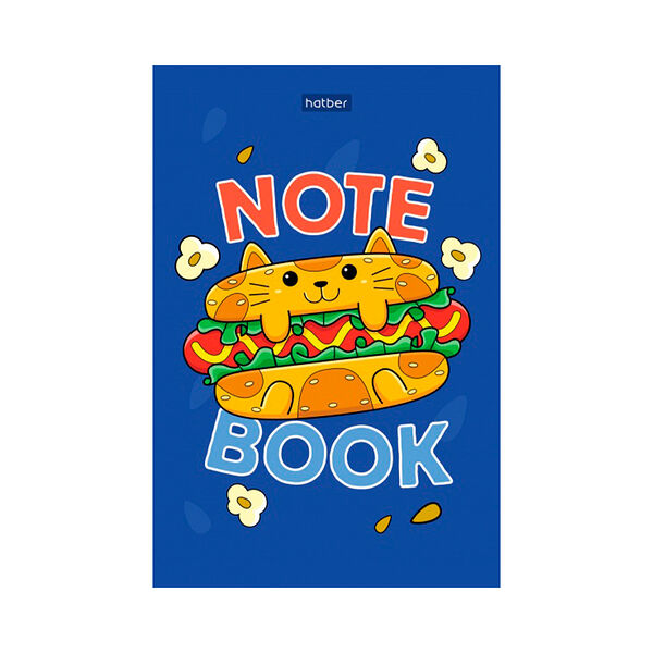 Блокнот  Cats-Fast food Premium 40л А6ф 80г/кв м клетка отрывная склейка Обл мелбумага глянц ламин 40Б6лA1к