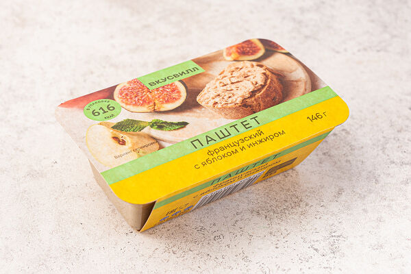 Французский паштет с яблоком и инжиром