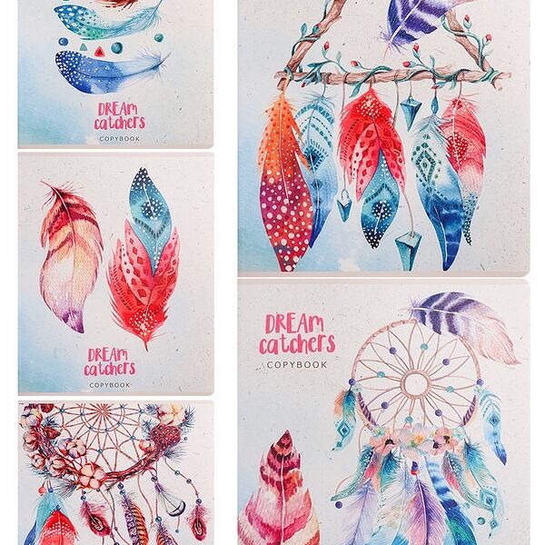 Тетрадь COLLEZIONE Ловцы снов, 48 листов, в клетку, Арт. 48-1041, в ассортименте