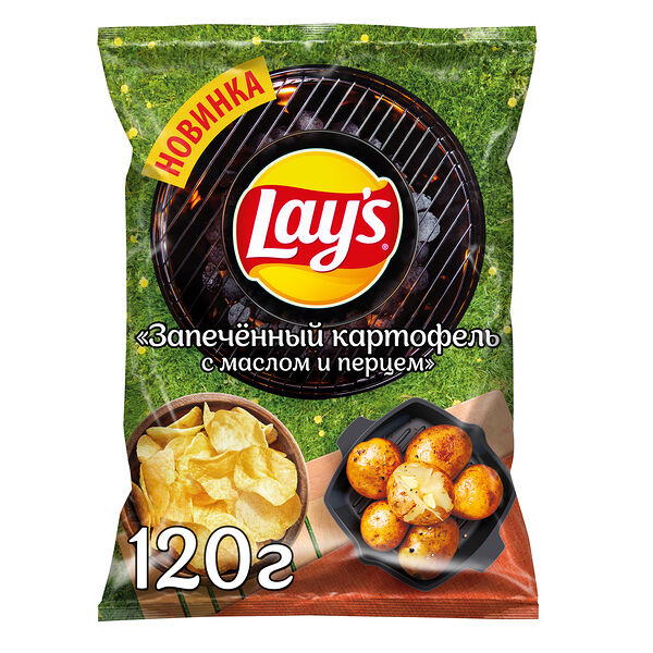 Чипсы картофельные Lay's Запечённый картофель с маслом и перцем 120 г