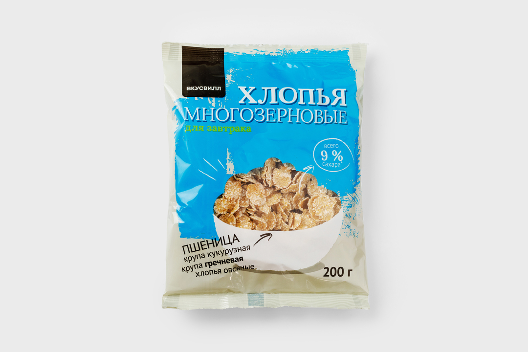 

Хлопья многозерновые ВкусВилл для завтрака, 200г