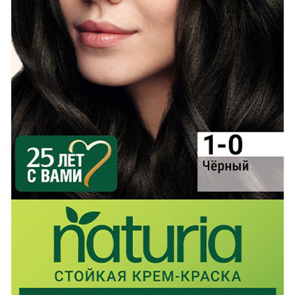 Стойкая краска для волос Palette Naturia 1-0 Черный, 110 мл