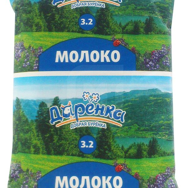Молоко Даренка стерилизованное 3.2% 900мл