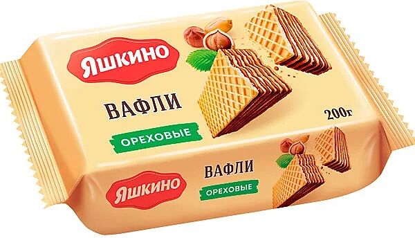Вафли Яшкино ореховые 200г