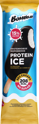 

Мороженое молочное протеиновое BombBar со вкусом пломбира на сливках эскимо 70 г