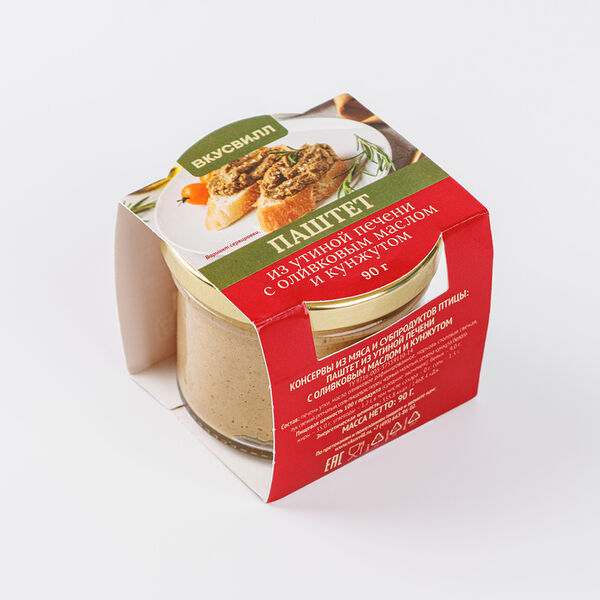 Паштет из утиной печени с оливковым маслом и кунжутом