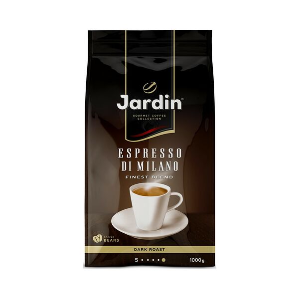 Кофе JARDIN Эспрессо ди Милано нат. жар. в зернах премиум вес 1000г РФ