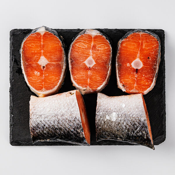 Семга атлантическая стейк мини заморозка Продукт замороженный 