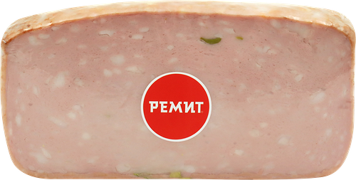 Колбаса Ремит Мортаделла подпеченная с фисташками вареная, вес до 1.2 кг