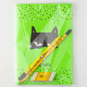 Набор канцелярский (линейка, ручка, тетрадь, карандаш, ластик)