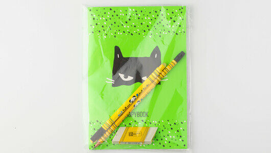 Набор канцелярский (линейка, ручка, тетрадь, карандаш, ластик)