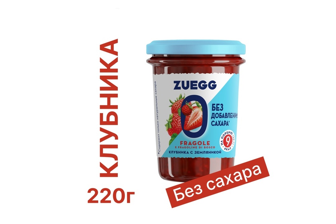 

Конфитюр Zuegg Клубника с земляникой без сахара 220 г