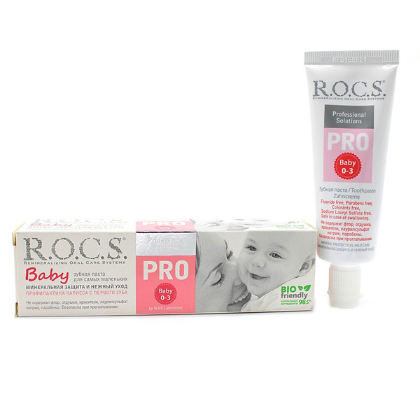 

Зубная паста R.O.C.S. Pro Baby для малышей минеральная защита и нежный уход 45 г