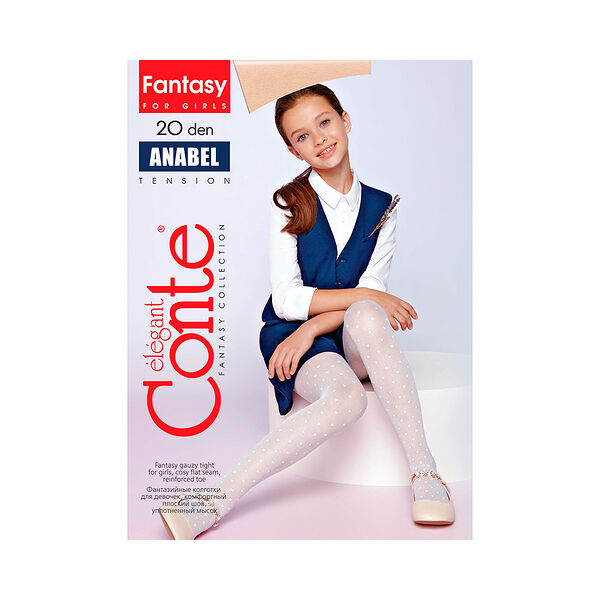 Колготки детские нарядные CONTE ELEGANT ANABEL, р.104-110, nero 16С-46СП