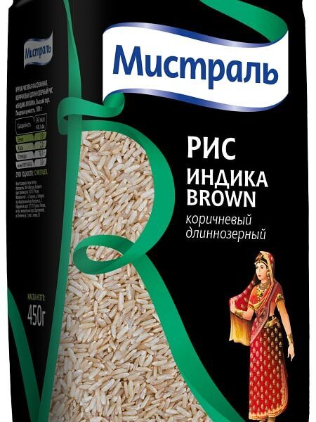 Рис Мистраль Индика Brown 450г