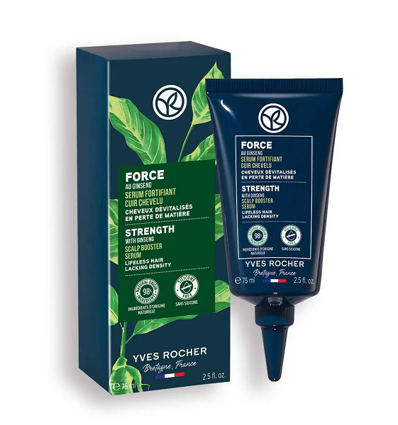 Сыворотка-бустер для кожи головы Yves Rocher с женьшенем для ослабленных и лишенных плотности волос, 75мл